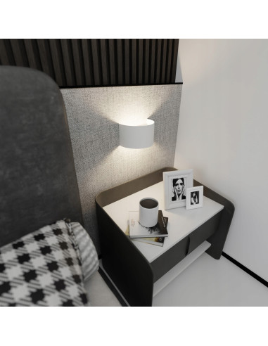 Kinkiet FOLD - Biała lampa ścienna w minimalistycznym stylu, idealna do salonu, sypialni i przedpokoju