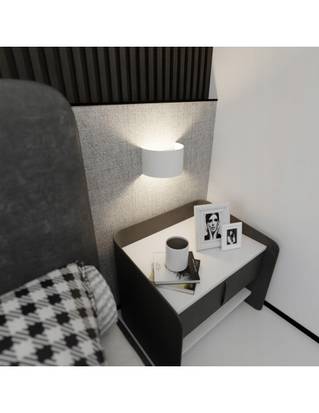 Kinkiet FOLD - Biała lampa ścienna w minimalistycznym stylu, idealna do salonu, sypialni i przedpokoju