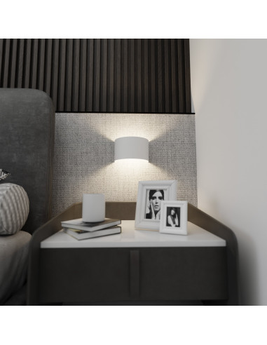 Kinkiet FOLD - Biała lampa ścienna w minimalistycznym stylu, idealna do salonu, sypialni i przedpokoju