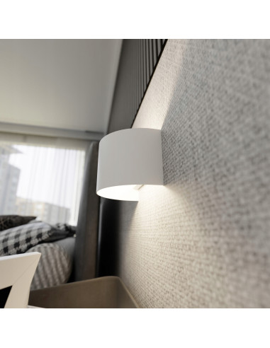 Kinkiet FOLD - Biała lampa ścienna w minimalistycznym stylu, idealna do salonu, sypialni i przedpokoju