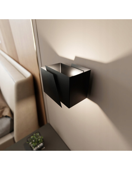 Kinkiet minimalistyczny FROST z dwukierunkowym światłem – elegancka lampa w kolorze czarnym do nowoczesnych wnętrz