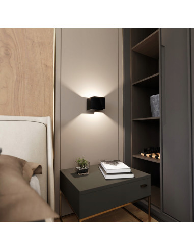 Kinkiet minimalistyczny FROST z dwukierunkowym światłem – elegancka lampa w kolorze czarnym do nowoczesnych wnętrz