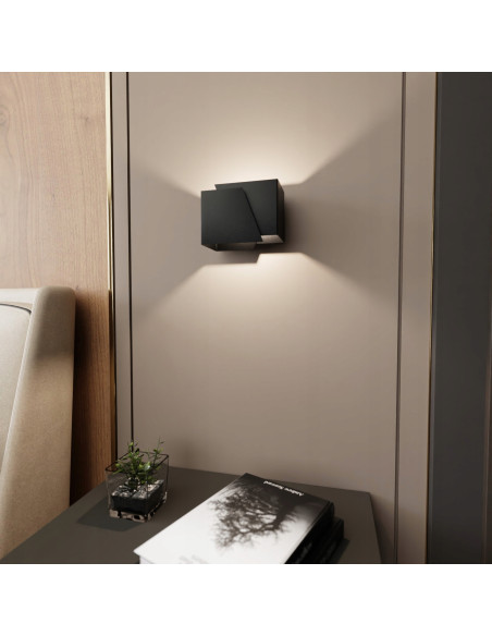 Kinkiet minimalistyczny FROST z dwukierunkowym światłem – elegancka lampa w kolorze czarnym do nowoczesnych wnętrz