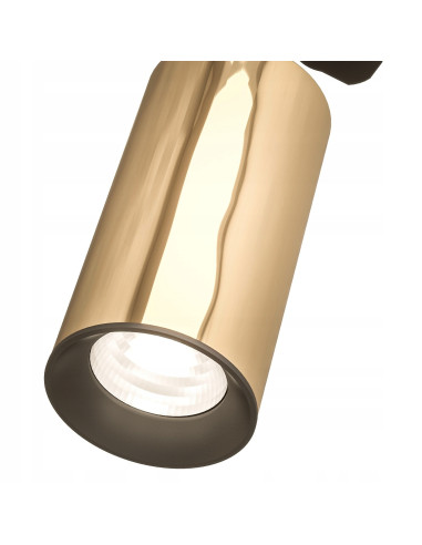 Elegancki złoty spot sufitowy Lea Track – nowoczesne oświetlenie do stylowych wnętrz