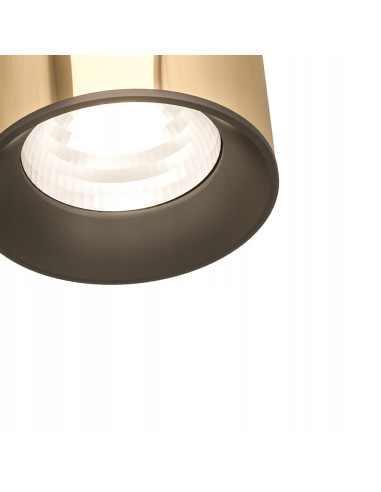 Elegancki złoty spot sufitowy Lea Track – nowoczesne oświetlenie do stylowych wnętrz