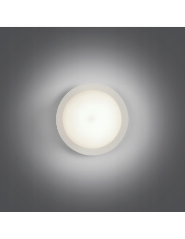 Kinkiet MINERVA K1 - nowoczesne oświetlenie ścienne w kształcie kuli, elegancki biały design do salonu i sypialni.