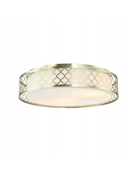 Lampa sufitowa Cavalli Old Gold - elegancka plafoniera z metalowym kloszem i złotą kratką do nowoczesnych wnętrz