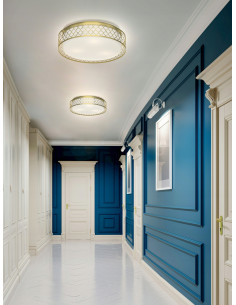 Plafon sufitowy Cavalli Cromo z ażurowym srebrnym wykończeniem – nowoczesna lampa Orlicki Design do eleganckich wnętrz 2