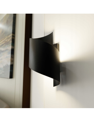 Kinkiet SPINER minimalistyczny czarny G9 - eleganckie oświetlenie do korytarza i przedpokoju, wysoka jakość wykonania