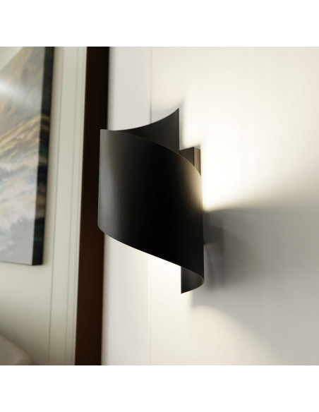 Kinkiet SPINER minimalistyczny czarny G9 - eleganckie oświetlenie do korytarza i przedpokoju, wysoka jakość wykonania