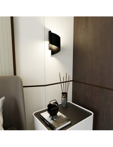 Kinkiet SPINER minimalistyczny czarny G9 - eleganckie oświetlenie do korytarza i przedpokoju, wysoka jakość wykonania