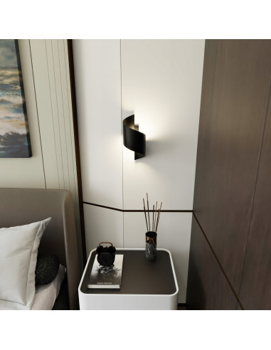 Kinkiet SPINER minimalistyczny czarny G9 - eleganckie oświetlenie do korytarza i przedpokoju, wysoka jakość wykonania