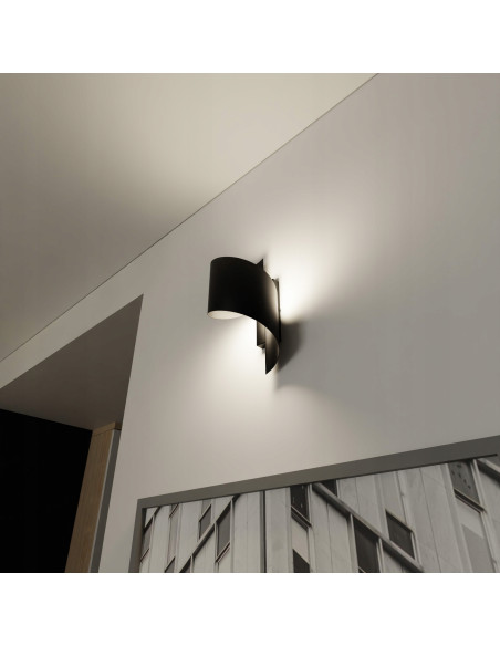 Kinkiet SPINER minimalistyczny czarny G9 - eleganckie oświetlenie do korytarza i przedpokoju, wysoka jakość wykonania