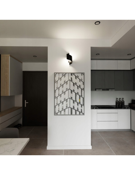 Kinkiet SPINER minimalistyczny czarny G9 - eleganckie oświetlenie do korytarza i przedpokoju, wysoka jakość wykonania