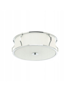 Plafon sufitowy Pirelo PL Cromo – nowoczesna lampa w minimalistycznym stylu z metalowymi i tekstylnymi detalami