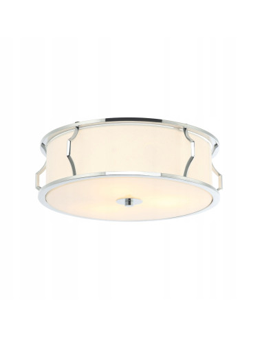 Plafon sufitowy Pirelo PL Cromo – nowoczesna lampa w minimalistycznym stylu z metalowymi i tekstylnymi detalami