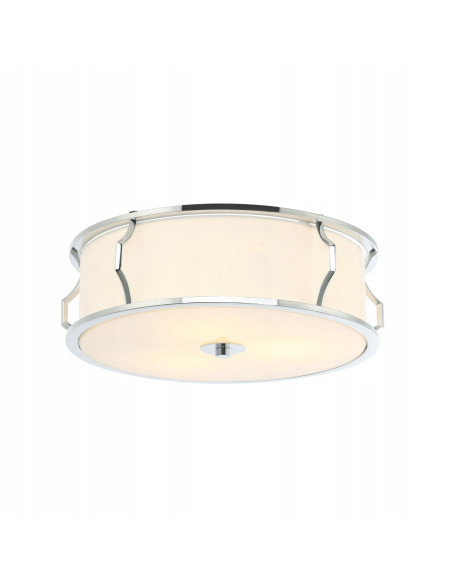 Plafon sufitowy Pirelo PL Cromo – nowoczesna lampa w minimalistycznym stylu z metalowymi i tekstylnymi detalami