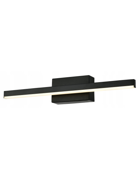 Elegancka lampa ścienna LED LINEA 5W do łazienki - czarna belka IP44, energooszczędna, nowoczesny design.