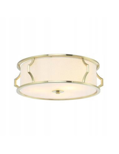 Lampa sufitowa Pirelo Old Gold – elegancki plafon na 3 żarówki E14 w minimalistycznym stylu z metalowymi detalami.