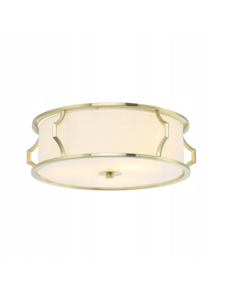 Lampa sufitowa Pirelo Old Gold – elegancki plafon na 3 żarówki E14 w minimalistycznym stylu z metalowymi detalami.