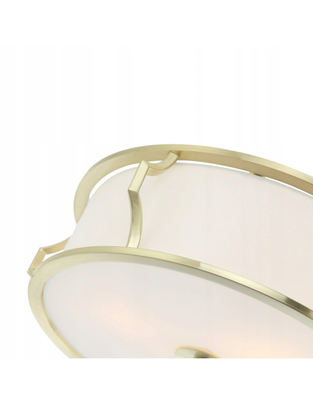 Lampa sufitowa Pirelo Old Gold – elegancki plafon na 3 żarówki E14 w minimalistycznym stylu z metalowymi detalami.