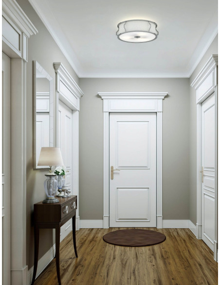 Lampa sufitowa Pirelo Old Gold – elegancki plafon na 3 żarówki E14 w minimalistycznym stylu z metalowymi detalami.