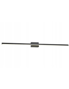 Lampa ścienna LINEA LED czarna 12W, nowoczesna, aluminiowa, IP44, idealna do łazienki, 840 lumenów, smukła konstrukcja.