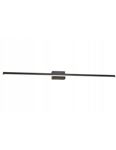 Lampa ścienna LINEA LED czarna 12W, nowoczesna, aluminiowa, IP44, idealna do łazienki, 840 lumenów, smukła konstrukcja.