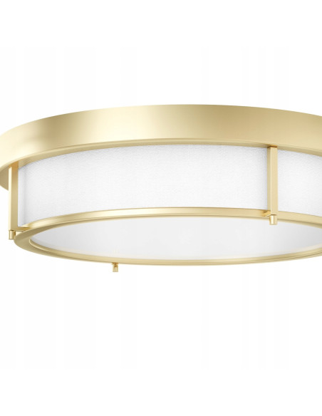 Lampa sufitowa Romi PL Old Gold 50 - Elegancka plafoniera w satynowym złocie z okrągłym kloszem do stylowych wnętrz