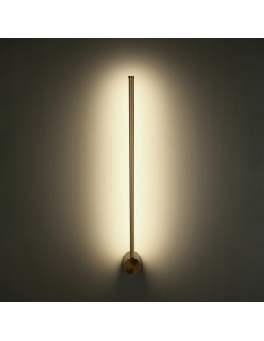 Kinkiet ścienny Sparo LED - złota lampa minimalistyczna do korytarza i przedpokoju z eleganckim designem