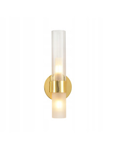 Kinkiet CANDELA w stylu nowoczesnym - złota lampa ścienna z podwójnymi kloszami do eleganckich wnętrz. 2