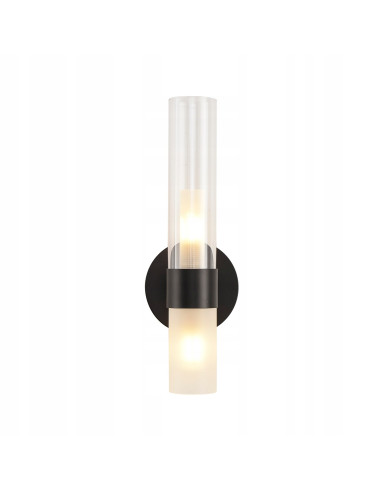 Kinkiet ścienny CANDELA czarny z podwójnym źródłem światła G9 – nowoczesne oświetlenie do eleganckich wnętrz.