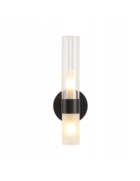 Kinkiet ścienny CANDELA czarny z podwójnym źródłem światła G9 – nowoczesne oświetlenie do eleganckich wnętrz.