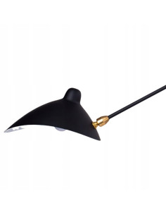 Kinkiet Crane 2W z regulowanymi ramionami, nowoczesny czarny metal, elegancka lampa do sypialni z 2 punktami świetlnymi 2