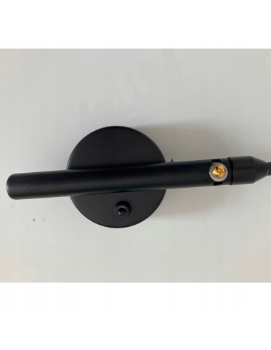 Kinkiet Crane 2W z regulowanymi ramionami, nowoczesny czarny metal, elegancka lampa do sypialni z 2 punktami świetlnymi