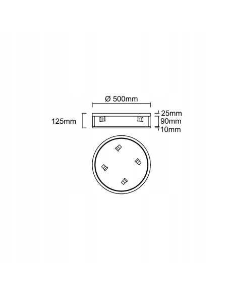 Plafon Sandro 50 - Elegancka lampa sufitowa w złotym kolorze od Orlicki Design do nowoczesnych wnętrz
