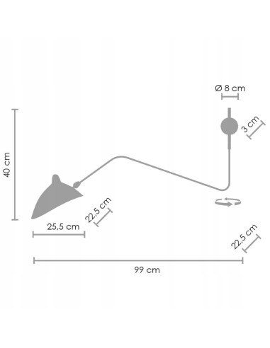 Lampa ścienna CRANE-1W z regulowanym ramieniem – minimalistyczny kinkiet do nowoczesnych wnętrz, czarny design