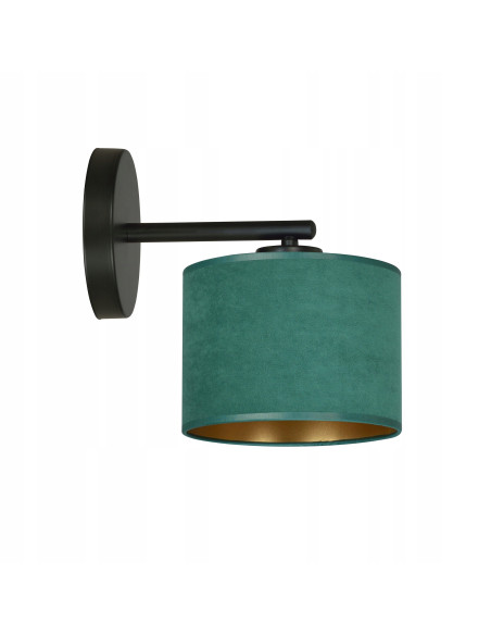 Lampa ścienna HILDE K1 w zielonym metalu - elegancka dekoracja do salonu i biura
