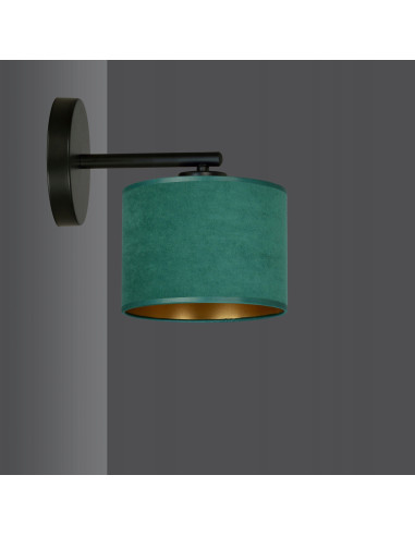 Lampa ścienna HILDE K1 w zielonym metalu - elegancka dekoracja do salonu i biura