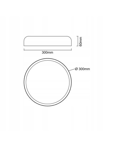 Plafon LED Cedrone Pl Bianco 30 cm - Regulacja CCT, Nowoczesny Design do Wnętrz, Biały Matowy Aluminum