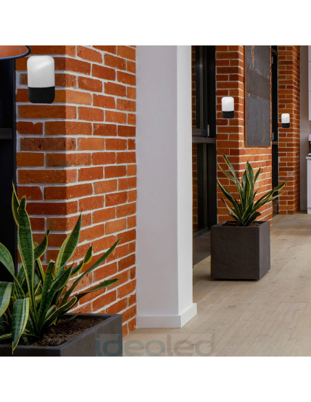 Kinkiet zewnętrzny INDUS LED 12W IP54 - Nowoczesna oprawa do ogrodu i tarasu, biały/czarny, aluminium, 935lm