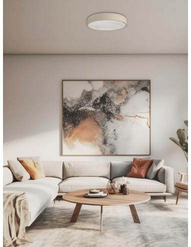 Lampa sufitowa LED Cedrone PL Bianco 22 CCT - Nowoczesny plafon w białym kolorze, idealny do salonu, sypialni i jadalni.