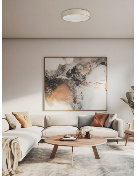 Lampa sufitowa LED Cedrone PL Bianco 22 CCT - Nowoczesny plafon w białym kolorze, idealny do salonu, sypialni i jadalni.