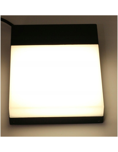 Kinkiet zewnętrzny Lumiled ARIES LED czarny IP54, nowoczesne oświetlenie tarasowe 15W, 1490 lumenów