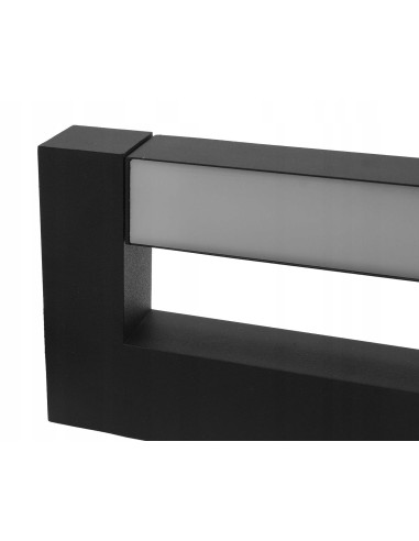 Lampa ścienna LOVIS 12W LED – nowoczesne oświetlenie z regulacją, czarna, IP44, idealna do łazienki i salonu