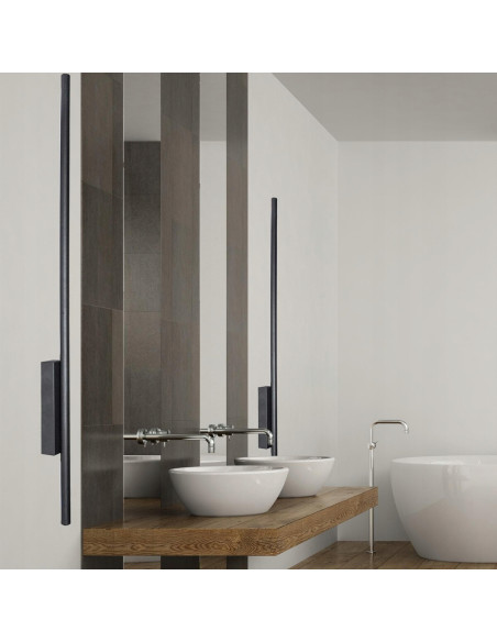 Kinkiet zewnętrzny LUNA LED IP54 - nowoczesne oświetlenie tarasowe, czarny, 12W, 780 lm, elegancja i funkcjonalność.