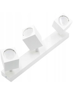 Kinkiet QUANTUS III - elegancka lampa LED GU10 z potrójnym reflektorem do nowoczesnych wnętrz i sypialni