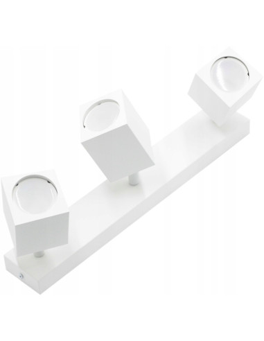 Kinkiet QUANTUS III - elegancka lampa LED GU10 z potrójnym reflektorem do nowoczesnych wnętrz i sypialni