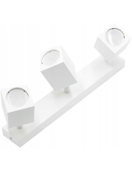 Kinkiet QUANTUS III - elegancka lampa LED GU10 z potrójnym reflektorem do nowoczesnych wnętrz i sypialni