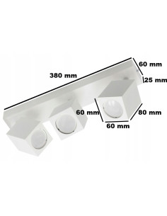 Kinkiet QUANTUS III - elegancka lampa LED GU10 z potrójnym reflektorem do nowoczesnych wnętrz i sypialni 2